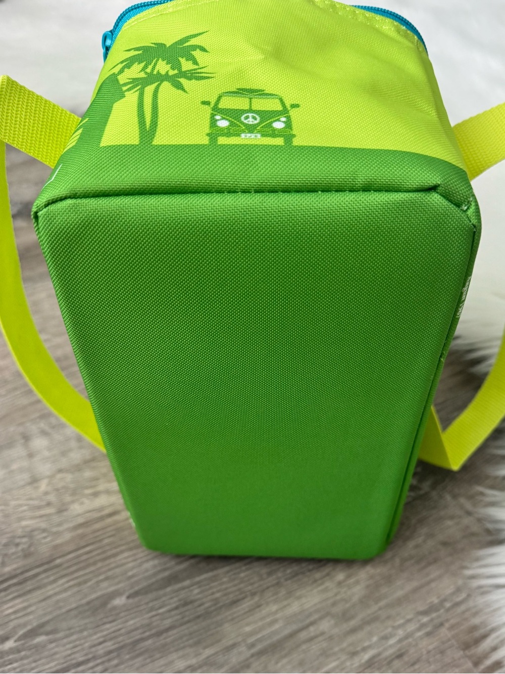 💙💚Trader Joe's Mini Insulated Bag - Lime Green with Blue Trim - Picture 6 of 12